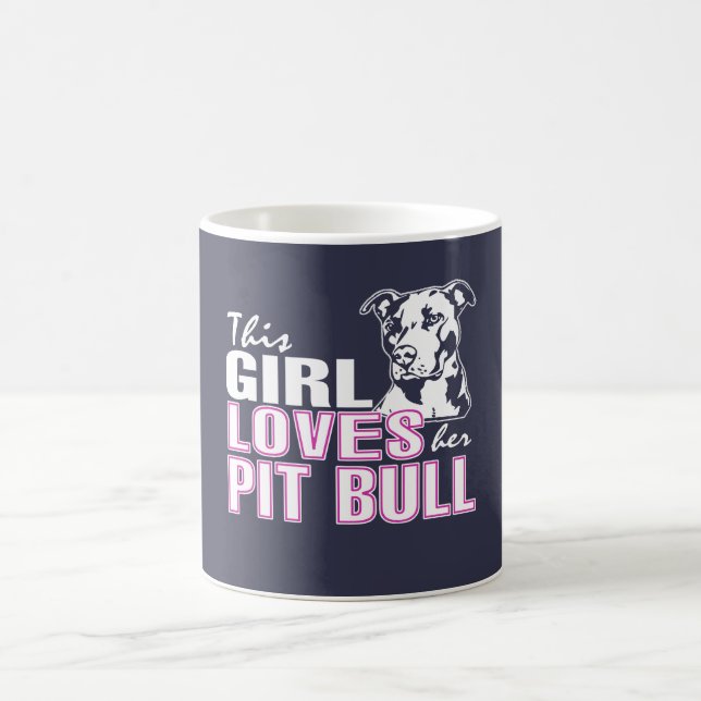 Caneca De Café Esta menina ama seu PITBULL (Centro)