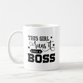 Caneca De Café Esta menina funciona-o gosta de um chefe