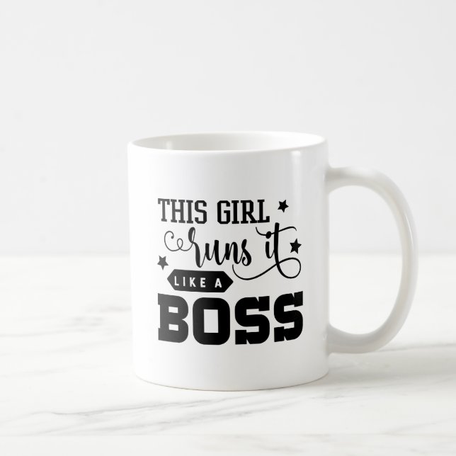 Caneca De Café Esta menina funciona-o gosta de um chefe (Direita)
