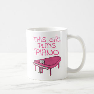 Caneca De Café Esta Menina Joga Piano, Pianista Feminina