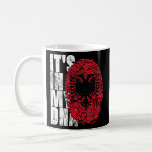 Caneca De Café Está no meu DNA Albânia Gráfico para Homens Mulher