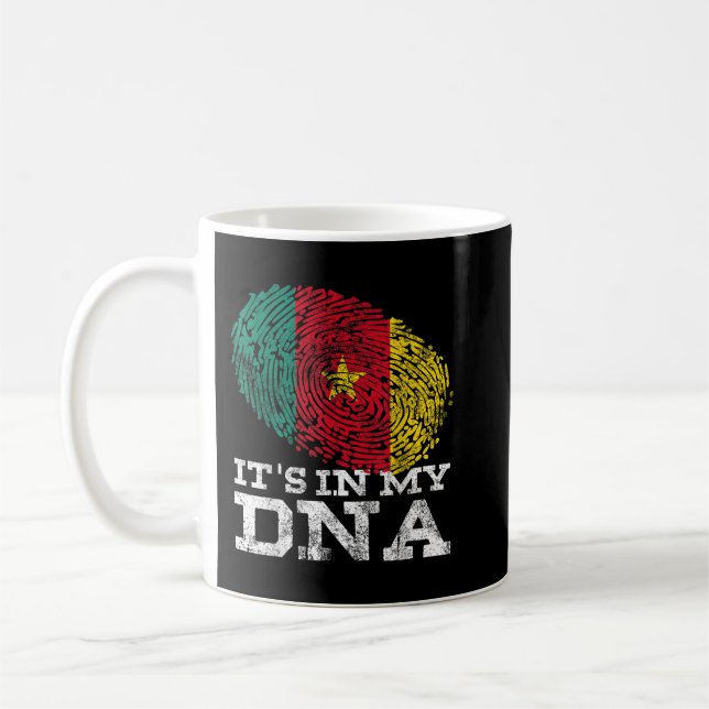 Caneca De Café Está no meu DNA Camarões Presentes Africanos Legal (Esquerda)