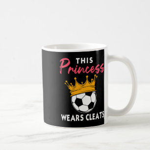 Caneca De Café Esta Princesa Usa Crachás Menina de Futebol Legal