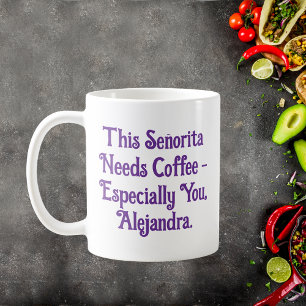 Caneca De Café Esta Senhorita Precisa De Café Personalizado