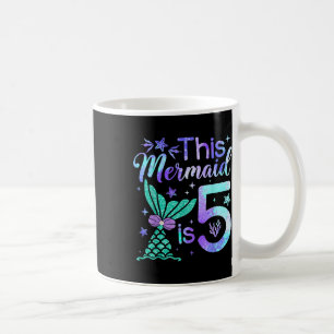Caneca De Café Esta Sereia É Meninas De 5 Anos De Idade, 5, Anive