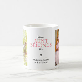Caneca De Café Esta Tia Pertence À Colagem Personalizada De Fotos