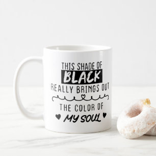 Caneca De Café Esta tonalidade de preto realmente destaca a cor d