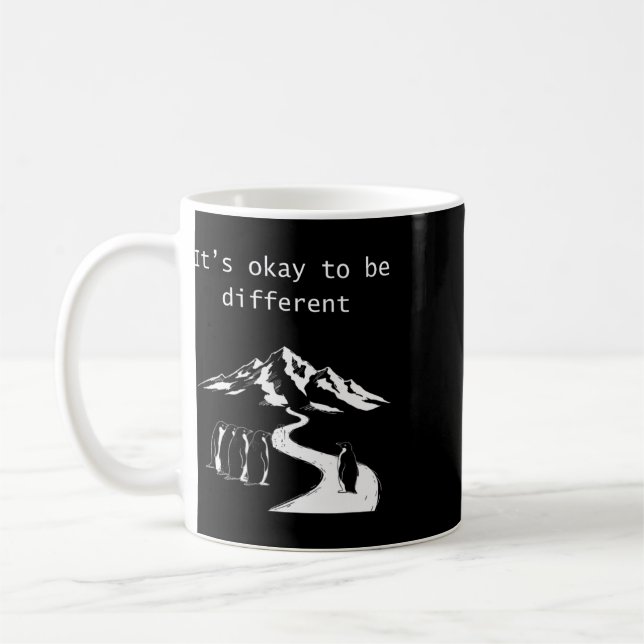Caneca De Café Está Tudo Bem Não Estar Bem Saúde Mental Poderoso  (Esquerda)