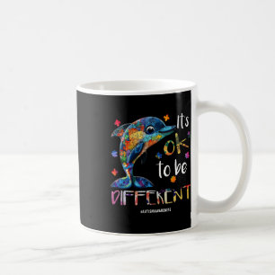 Caneca De Café Está tudo bem ser diferente - Golfinho de consciên