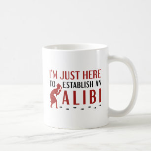 Caneca De Café Estabelecer Um Alibi
