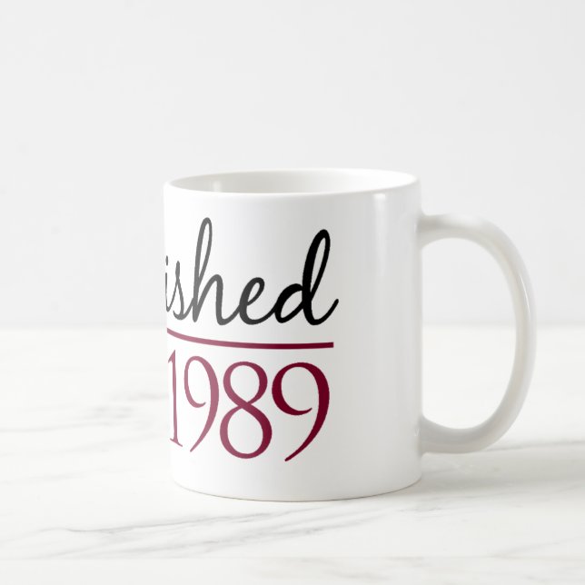 Caneca De Café Estabelecido 1989 (Direita)