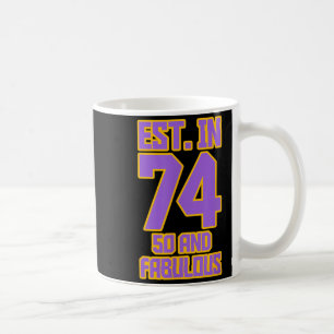Caneca De Café Estabelecido Em 1974 50 E Fabuloso 50º Aniversário