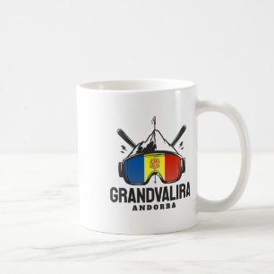 Caneca De Café Estação de Esqui Grandvalira Andorra Esqui Retro