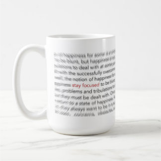Caneca De Café Estada focalizada - vida 8D