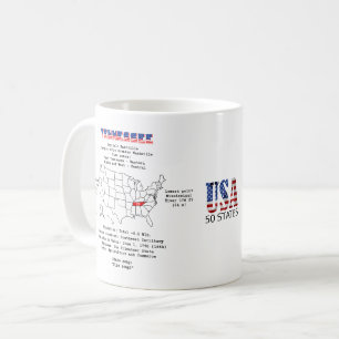 Caneca De Café Estado Americano do Tennessee em um mapa e informa