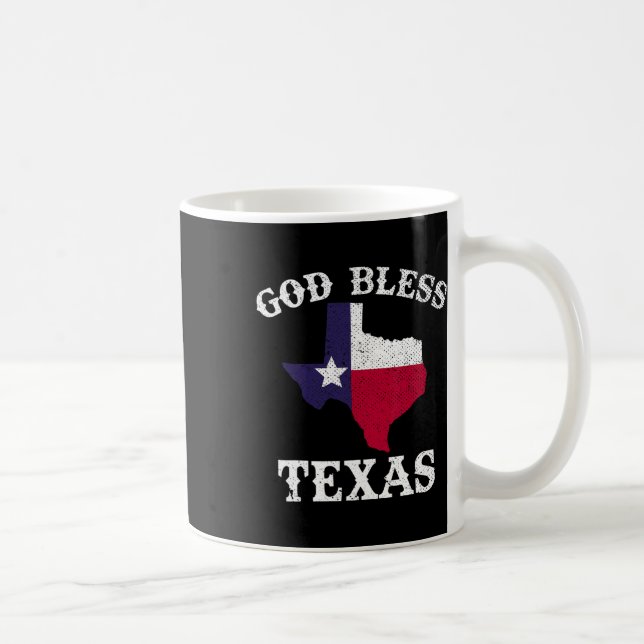 Caneca De Café Estado Americano Texas Flag Texan Deus abençoe Tex (Direita)