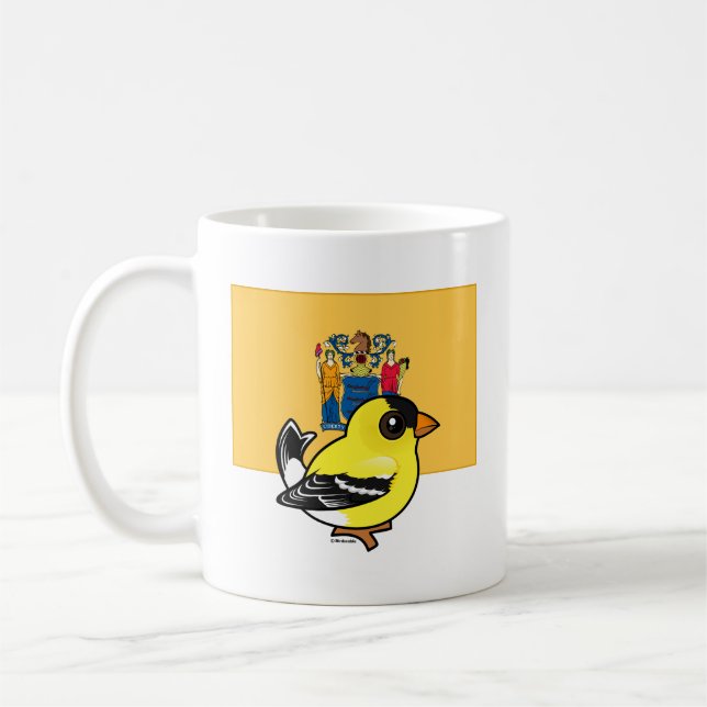 Caneca De Café Estado Birdorable of New Jersey (Esquerda)