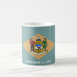Caneca De Café Estado de bandeira de Delaware (DE, EUA)