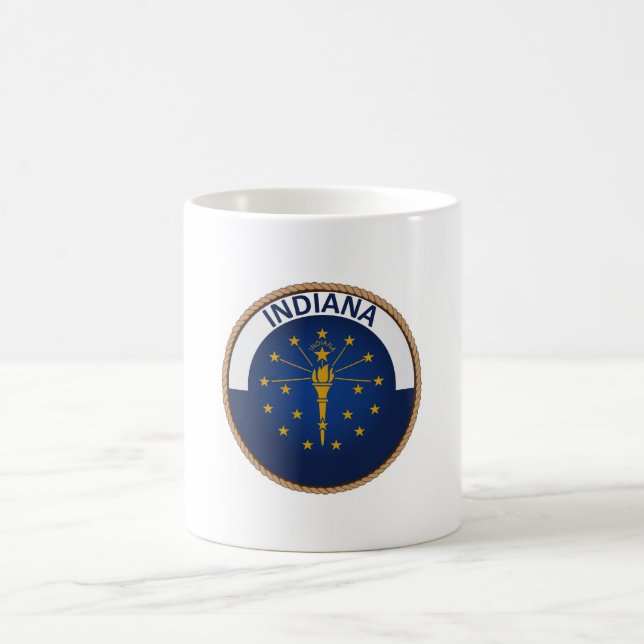 Caneca De Café Estado de Indiana Flag Seal (Centro)