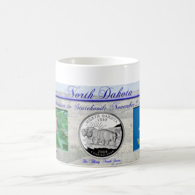 Caneca De Café Estado de North Dakota comemorativo (Centro)