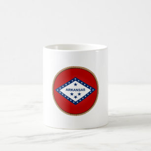 Caneca De Café Estado de selo da bandeira de Arkansas