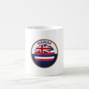 Caneca De Café Estado de selo da bandeira de Havaí