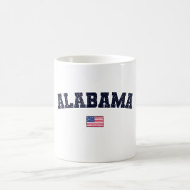 Caneca De Café Estado do Alabama, EUA, Flag Vintage, foi perturba