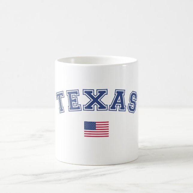 Caneca De Café Estado do Texas USA Flag (Centro)