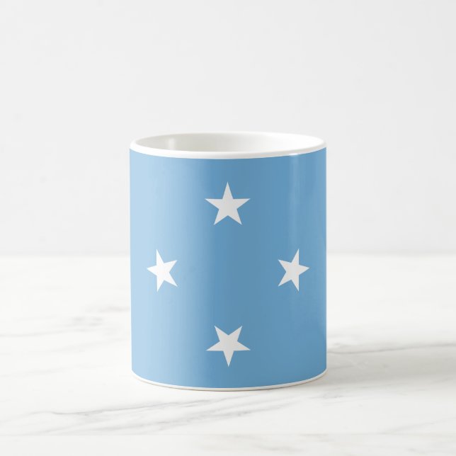 Caneca De Café Estados Federados da Bandeira da Micronésia (Centro)