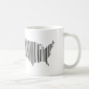 Caneca De Café Estados Unidos da América em Código de Barras