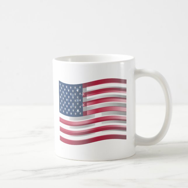 Caneca De Café Estados Unidos da América: Stripes e estrelas em D (Direita)