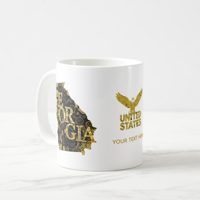 Caneca De Café Estados Unidos - Geórgia (Frente Esquerda)