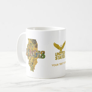 Caneca De Café Estados Unidos - Illinois