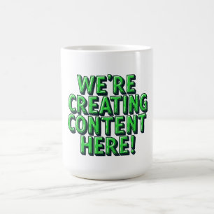 Caneca De Café Estamos Criando Conteúdo Aqui