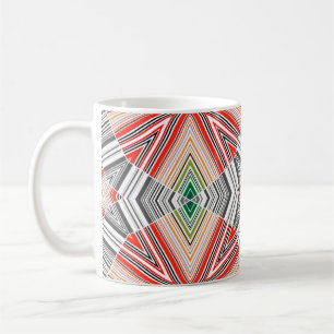 Caneca De Café estampo de vedação em tiras, abstrato ornamental