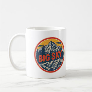 Caneca De Café Estância de esqui BIG SKY Montana vintage montanha