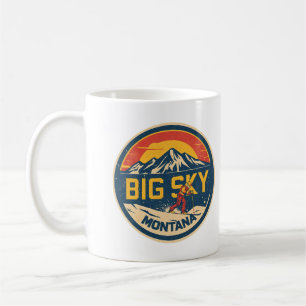 Caneca De Café Estância de esqui BIG SKY Montana vintage montanha