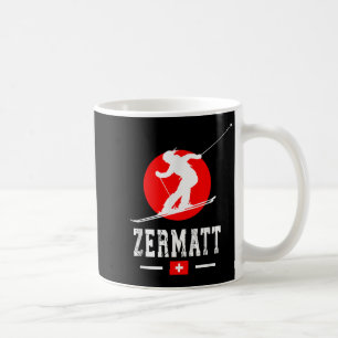 Caneca De Café Estância de esqui Zermatt Alpes Montanhas Suíças S