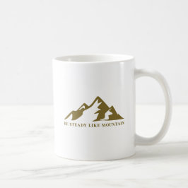 Caneca De Café Estar Firme Como Natureza De Montanha e Resiliênci