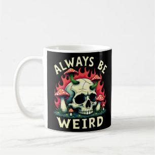 Caneca De Café Estar Sempre Estranho Psicodel Retro Cogumelo