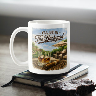 Caneca De Café Estarei no Quintal Amante Divertido de Bourbon e C