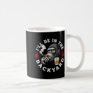 Caneca De Café Estarei no quintal humoroso charuto bourbon M
