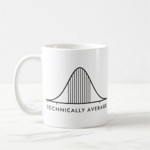 Caneca De Café Estatísticas da Curva de Sino Tecnicamente Médias
