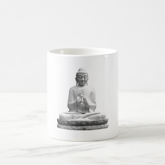 Caneca De Café Estátua Branca Buda (Centro)
