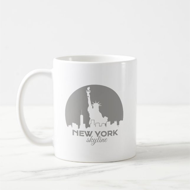 Caneca De Café Estátua da Liberdade em Nova York Skyline (Esquerda)