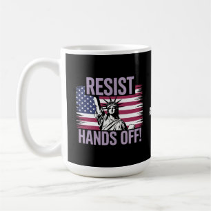 Caneca De Café Estátua da Liberdade Mãos à Resistência aos Protes