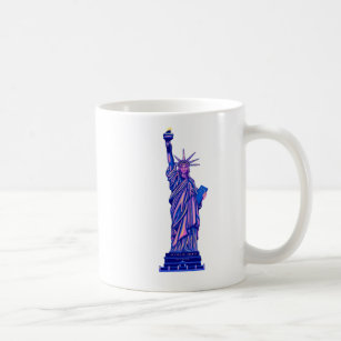 Caneca De Café Estátua da Liberdade-Nova Iorque-4 de julho-