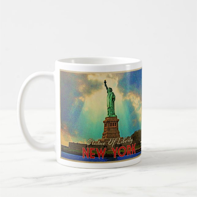 Caneca De Café Estátua Da Liberdade NYC (Esquerda)