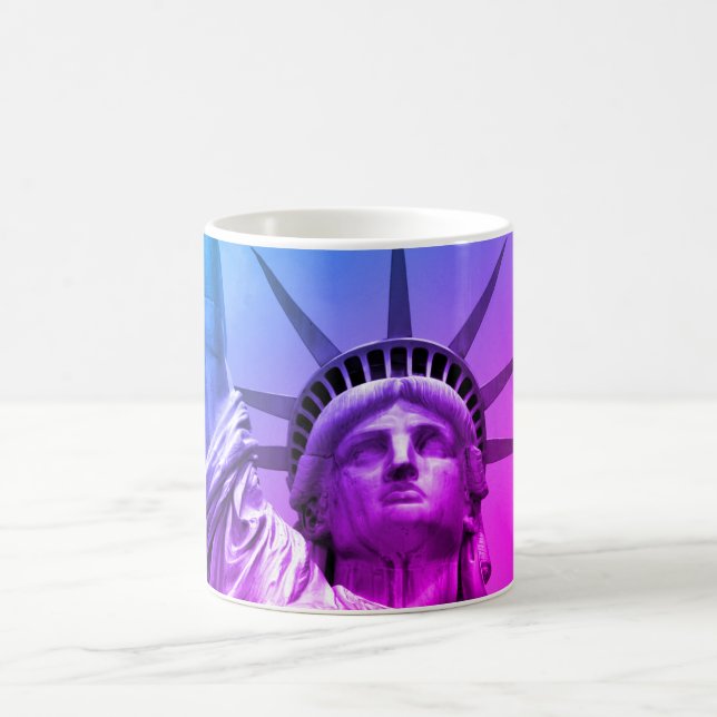 Caneca De Café Estátua de Arte Pop Azul da Liberdade em Nova Iorq (Centro)