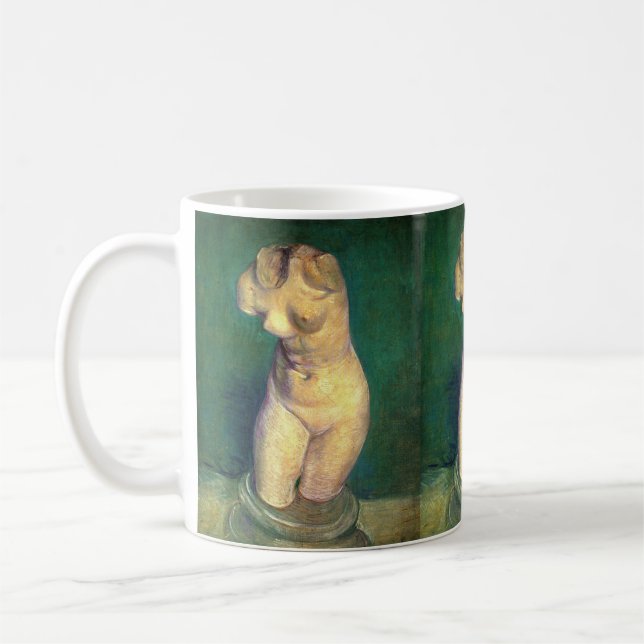 Caneca De Café Estátua de gesso torso feminino por Vincent van Go (Esquerda)